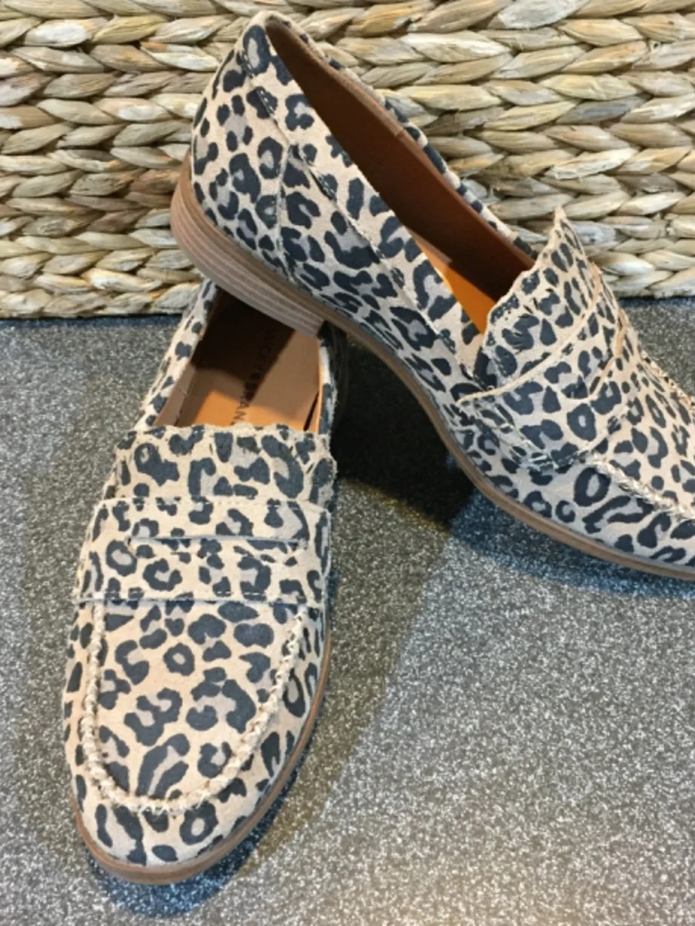 Lucky Brand Leopard Print Penny Loafers - Brown and Black